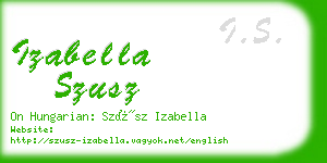 izabella szusz business card